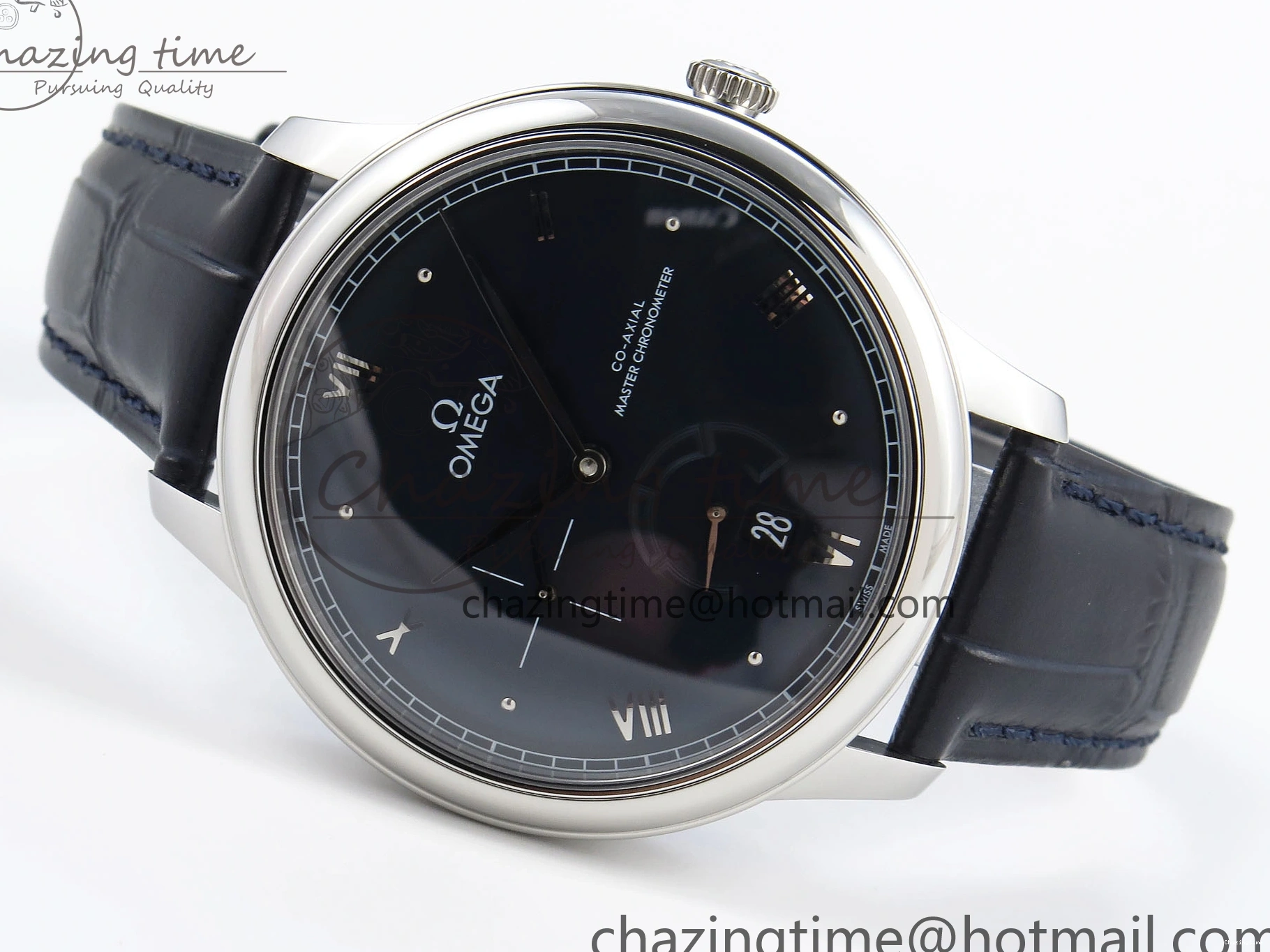 0105 De Ville Power Reserve SS MKF 1:1 Best Edition Black Dial on Black Leather Strap A Packable 7744